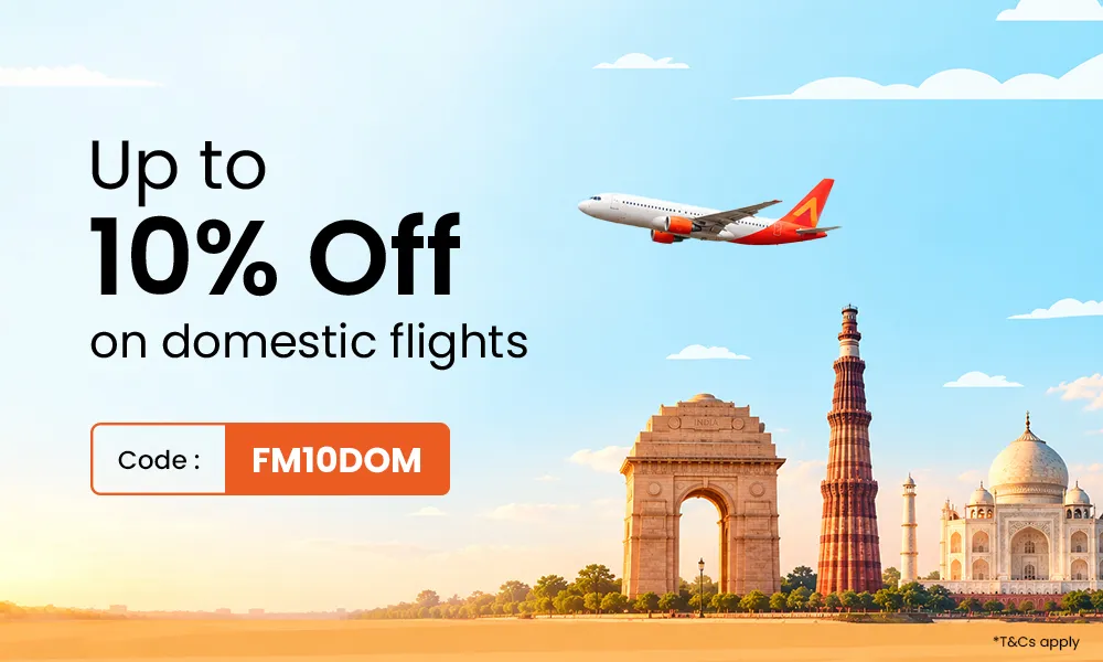 Fly Domestic & Save Big — up to 10% off on domestic flights